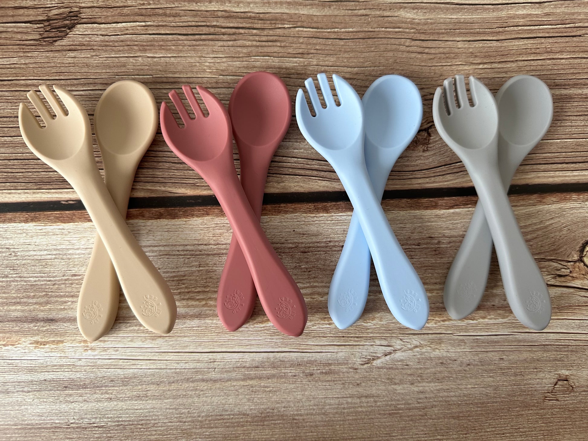 Ali+Oli Baby Fork and Spoon Set (Iron & Blue)