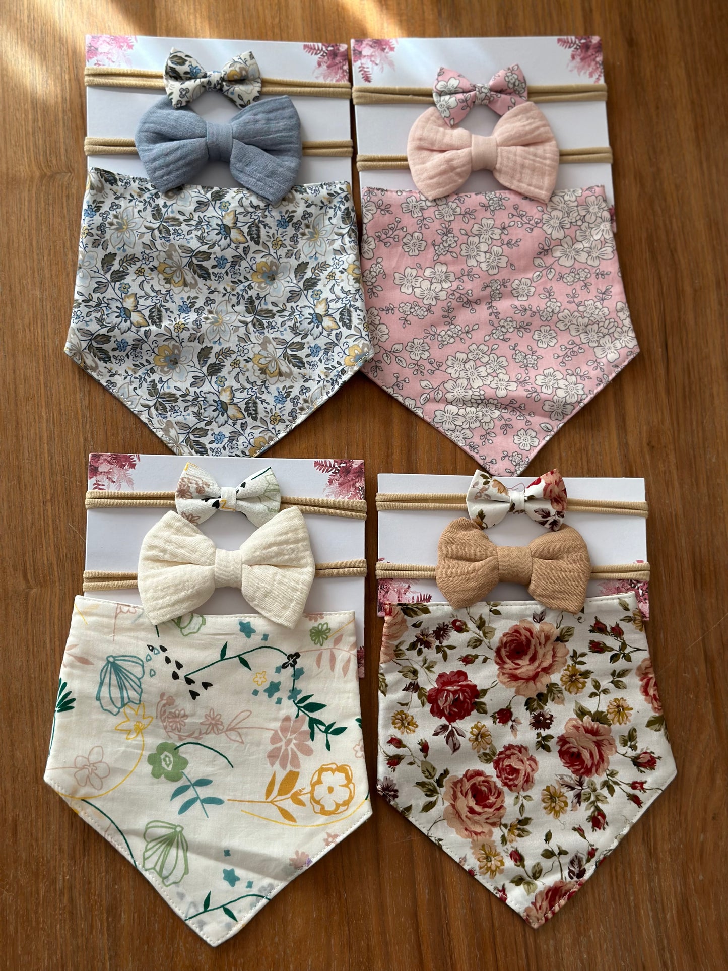 Baby Bib and Hairbows Set